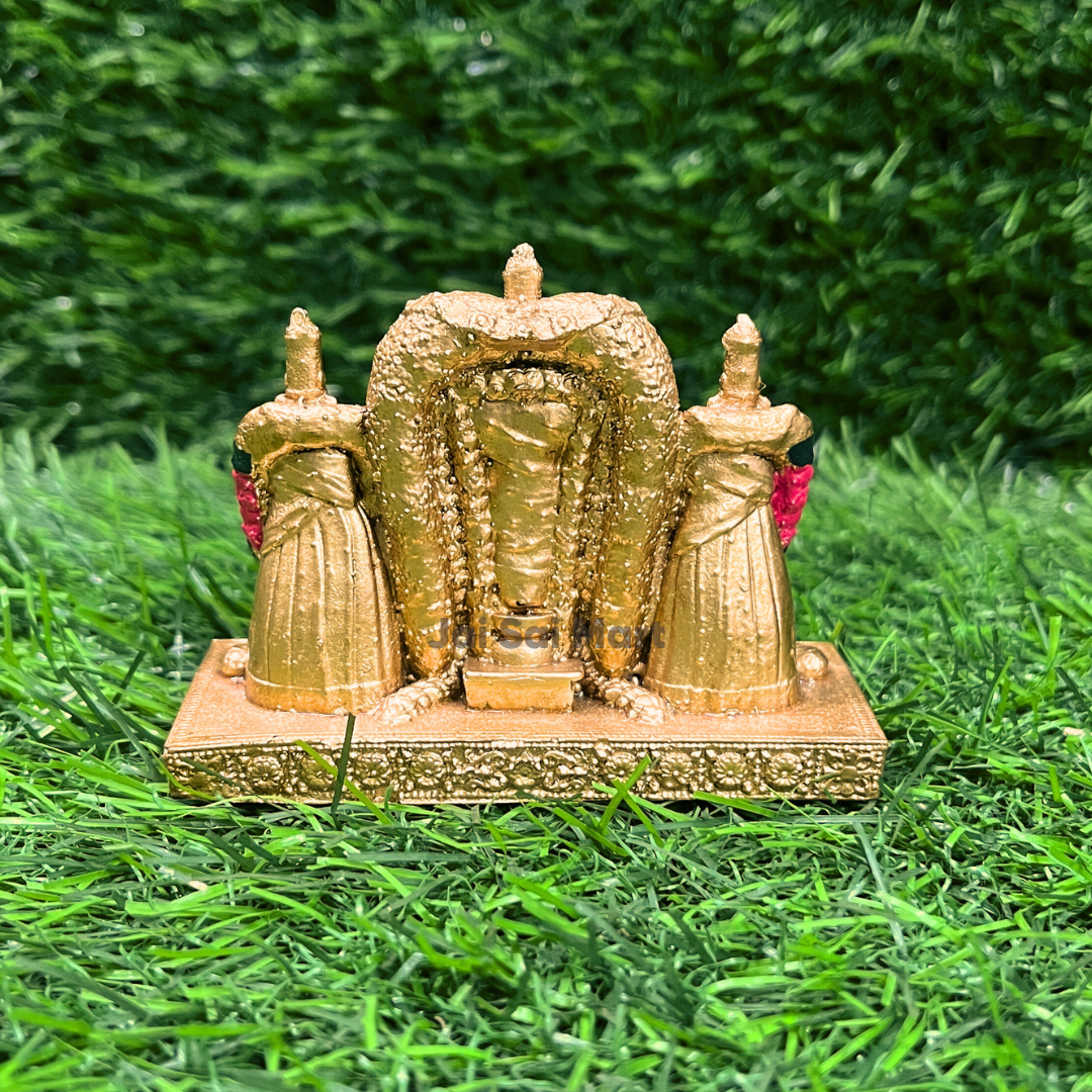 Lord Venkateswara Golden Colour PolyResin Idol Statue [4 Inch]