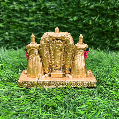 Lord Venkateswara Golden Colour PolyResin Idol Statue [4 Inch]
