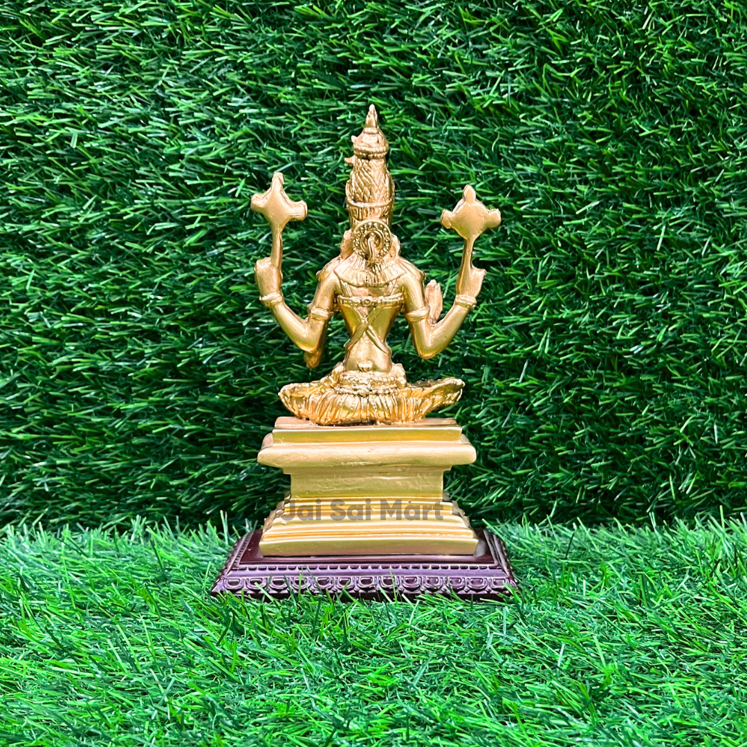 Om Sri Varahi Amman Golden Colour PolyResin Idol Statue [7 Inch]