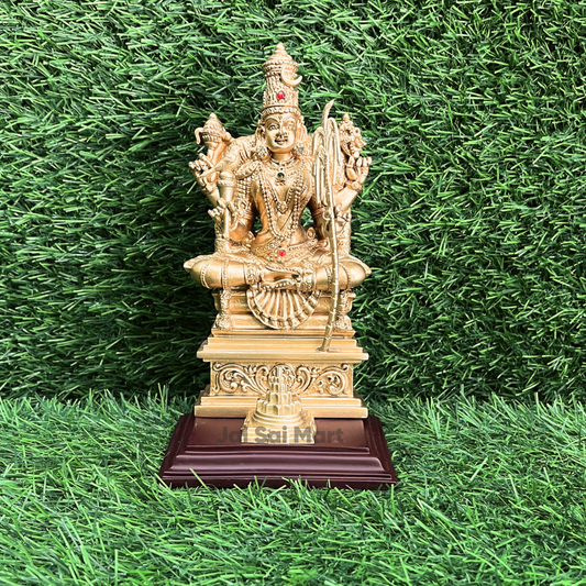 Sri Kanchi Kamakshi Amman Golden Color PolyResin Idol Statue [7.5 Inches]