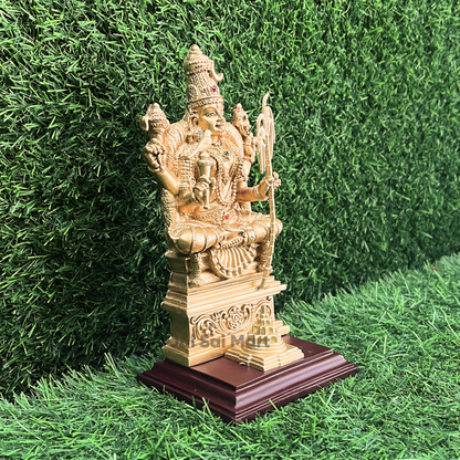 Sri Kanchi Kamakshi Amman Golden Color PolyResin Idol Statue [7.5 Inches]