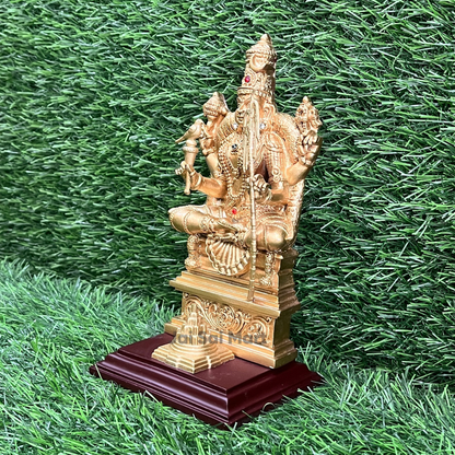 Sri Kanchi Kamakshi Amman Golden Color PolyResin Idol Statue [7.5 Inches]
