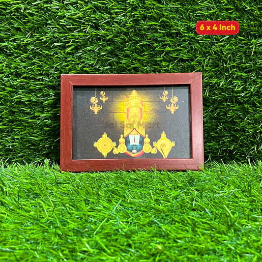 Lord Venkateswara Shankh Chakra Photo Frame [A6 Size – 6 x 4 Inch]