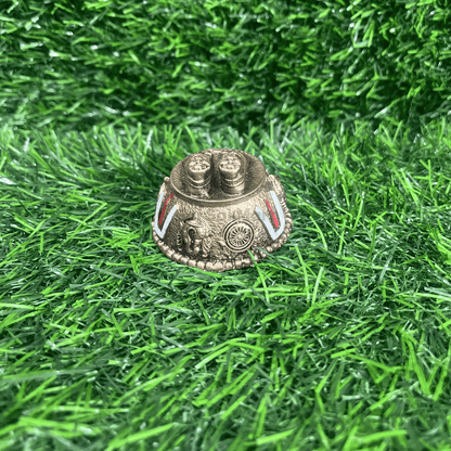 Lord Balaji Golden PolyResin Charan Paduka [2 x 2 Inch]