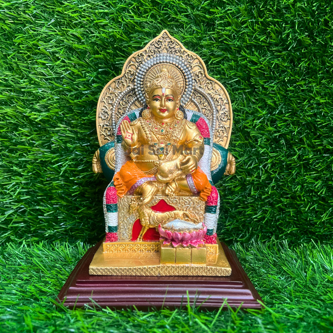 Lord Kubera Golden Colour PolyResin Idol Statue [7 Inch]