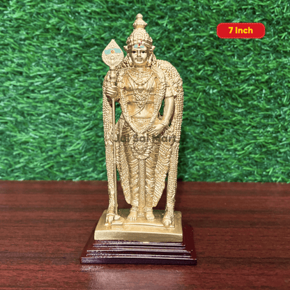 Lord Pathumalai Murugan Golden Color PolyResin Idol Statue [7 / 10 / 13 Inches]