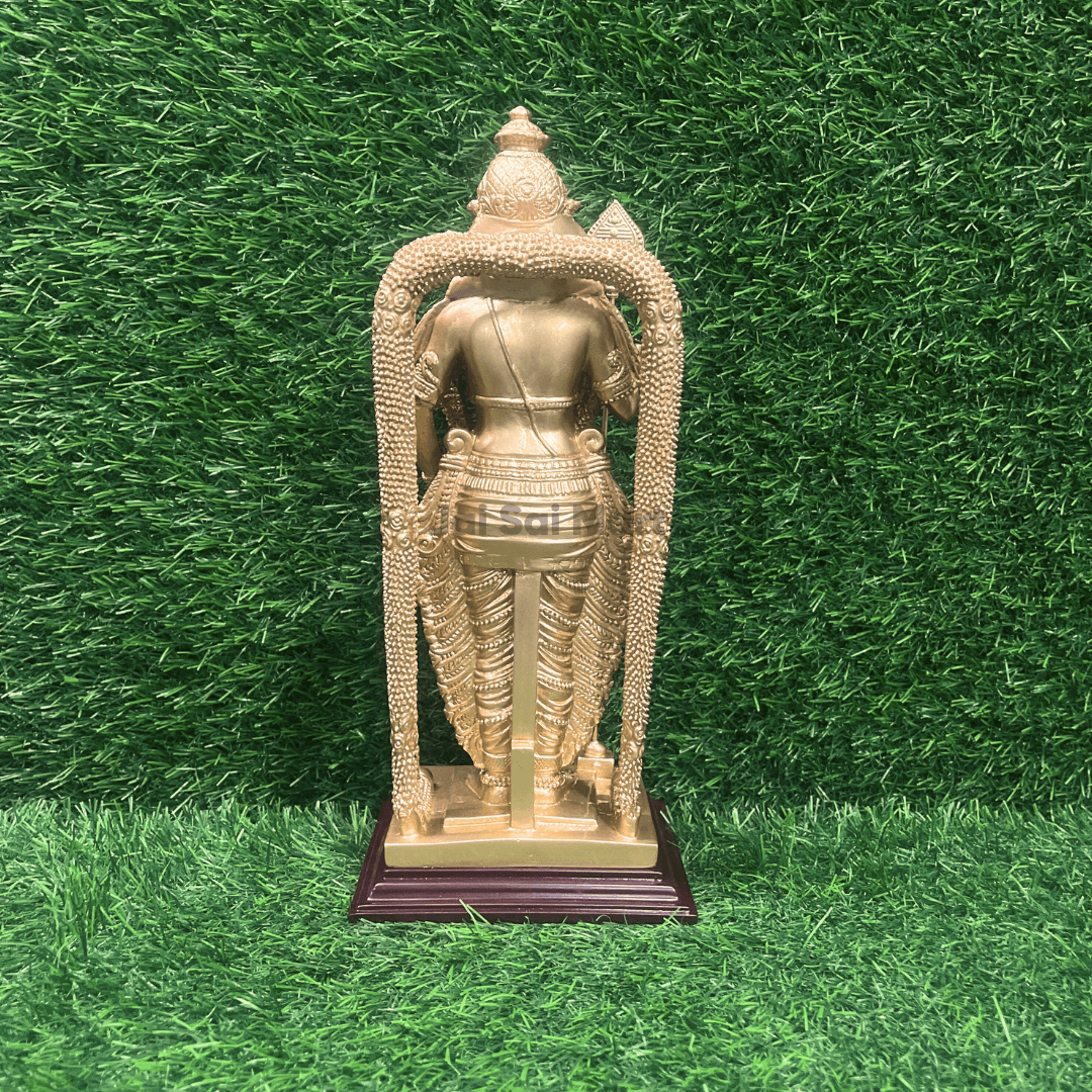 Lord Pathumalai Murugan Golden Color PolyResin Idol Statue [7 / 10 / 13 Inches]