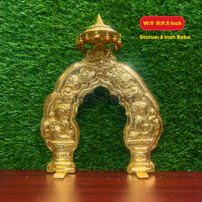 Shirdi Sai Baba Thiruvachi [H: 9.5 x W: 8 Inch] Exclude Statue