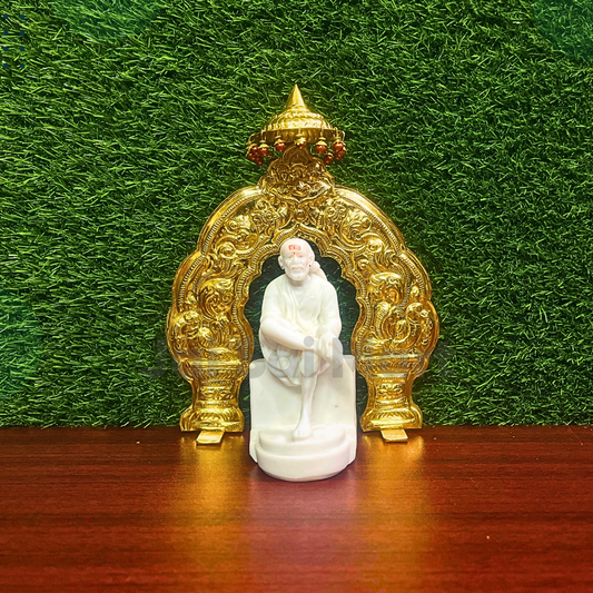 Shirdi Sai Baba Thiruvachi [H: 9.5 x W: 8 Inch] Exclude Statue